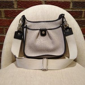 Calvin Klein Gray Canvas Crossbody Bag